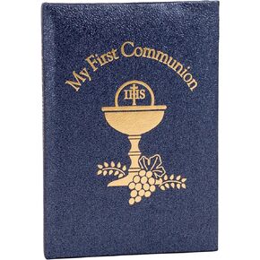 Giftware by Roman Inc., Sacraments, First Communion, 5" H Deluxe Black/Gold Padded ,Religious, Inspirational, Durable (3x1x3)