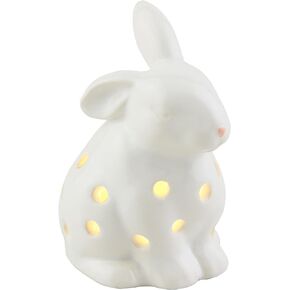 Mud Pie Spring Led Light Sitter; 2.75" x 3.8", White
