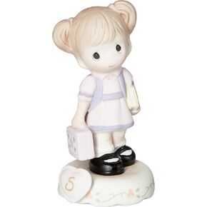 Precious Moments Growing in Grace Age 5 | Blonde Girl Bisque Porcelain Figurine | Birthday Gift | Birthday Collection | Room Decor & Gifts | Hand-Painted
