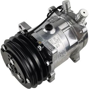 Universal A/C Compressor with 2PK Clutch SD 508 Style 5H14 R134A V Belt 12V