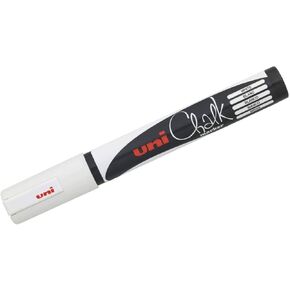 Uni 140012000 1.8 - 2.5mm Bullet Tip Chalk Marker - White