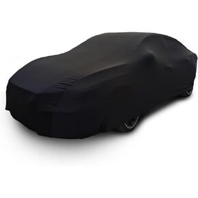 Stretch Satin Indoor Car Cover Compatible with BMW 3 Series M3 2004-2024 Sedan/ 4 Series M4 2013-2024, Custom Elastic Soft Dustproof Car Cover Car Protection for Underground Garage, Car Show