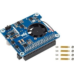 POE HAT (C) for Raspberry Pi 4B/3B+, Power Over Ethernet HAT, Support IEEE 802.3af/at-Compliant Network,12V and 5V Power Outputs to Use More Peripherals