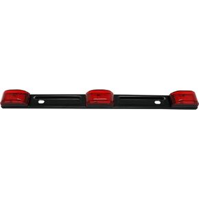 MaxxHaul 70449 3-Light Red LED Clearance Identification Light Bar (Waterproof, Sealed & Stainless Steel Base, Truck/Trailer)