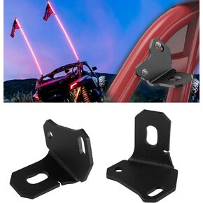 Adjustable Antenna Mount Flag Holder Whip Flag/LED/Antenna Mount Accessories for Can-Am X3/X3 Max Rear Whip Rear Pillar Brackets UTV Whip Bracket (2 Pack)