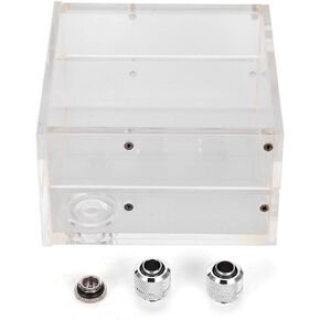 Water Cooling,1.25L Water Cooling Cooling Reservoir All Transparent Acrylic Computer Water, for PC CPU Water Block,Innovative Design,Easy to Install and Maintain