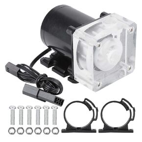 ASHATA CPU Water Cooling Pump 12V Silent Water Cooling Pump Set 600L/H G1/4 Water Cooling Radiator PC Liquid Cooling System