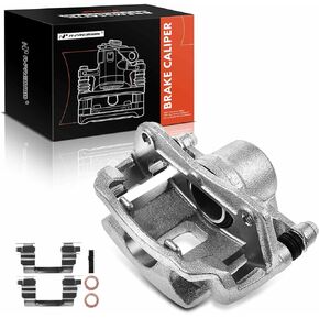 A-Premium Disc Brake Caliper Assembly with Bracket Compatible with Select Chevy, Pontiac and Saturn Models - Cobalt 2005-2010, G5 2007-2009, Pursuit 2005-2006, Ion 2003-2007 - Front Left Driver Side