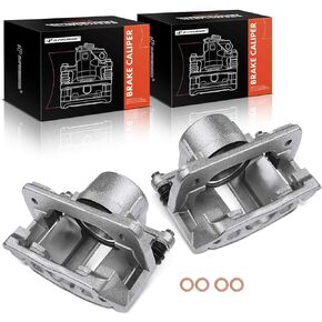 A-Premium Disc Brake Caliper Assembly with Bracket Compatible with Select Ford, Lincoln and Mercury Models - Sable 2001, Taurus 2001-2007, Continental 2002, Sable 2001-2005 - Front Driver and Pasenger