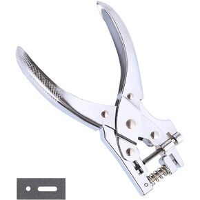 Round & Slot 2 in 1 Hole Punch Handheld Pliers for Paper PVC Card ID Card Badge(5mm Round & Slot)