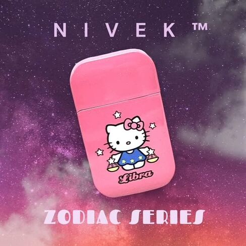 NIVEK Kitty Cat Lighter Y2k 12 كوكبة ابراج علم التنجيم علامات ميلاد زودياك لهب وردي جميل Kawaii إكسسوارات يابانية رائعة (السرطان) in Kuwait