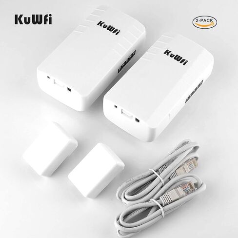 KuWFi Wireless WiFi Bridge Outdoor CPE Kit نقطة إلى نقطة 2.4G 300Mbps مقاوم للماء طويل المدى موسع WiFi مع منفذ إيثرنت in Kuwait