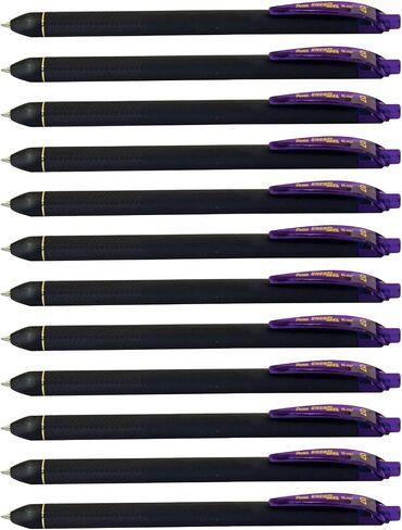 Pentel EnerGel Kuro Liquid Gel Pen, (0.7mm) Medium line, Black Ink, 12 Pack (BL437R1-A) in Saudi Arabia
