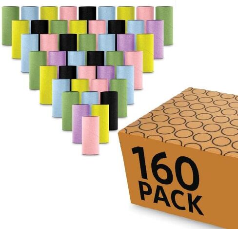 منتجات Upper Midland 160 قطعة من أنابيب الورق المقوى الأبيض للحرف اليدوية - لفات ورق تواليت بيضاء سميكة مقاس 8.875 سم × 3.81 سم للفصول الدراسية والمشروعات والأعمال اليدوية والفنون والحرف اليدوية... (أبيض) in Kuwait