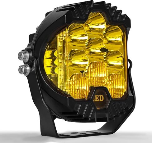 LED Pod Lights 5 inch Round LED Offroad Lights Amber Yellow DRL & Spotlight, Led Fog Lights for Truck Driving Light Bar Compatible With Jeep Offroad Accessories 4x4 ATV SUV Pickup UTV 1pcs in Saudi Arabia