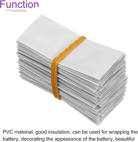 DMiotech 50pcs 23mm Flat 53mm Battery Sleeves PVC Wraps Heat Shrink Tubing for AA Battery Grey in Saudi Arabia