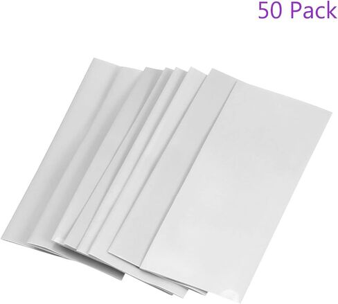DMiotech 50pcs 23mm Flat 53mm Battery Sleeves PVC Wraps Heat Shrink Tubing for AA Battery Grey in Saudi Arabia