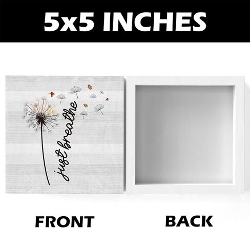 الهندباء الملهمة مكتب المنزل ديكور ريفي مزرعة لطيف صندوق خشبي علامة الرف حجرة ديكور الملحقات هدايا زميل العمل فقط تنفس 5 × 5 بوصة in Kuwait