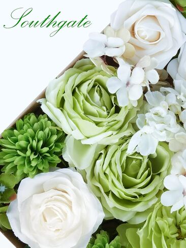 SOUTHGATE Artificial Flowers Combo Mix Fake Flowers for DIY Wedding Bouquets Centerpieces Arrangements Party Bridal Baby Shower Home Decorations，Blue in Saudi Arabia