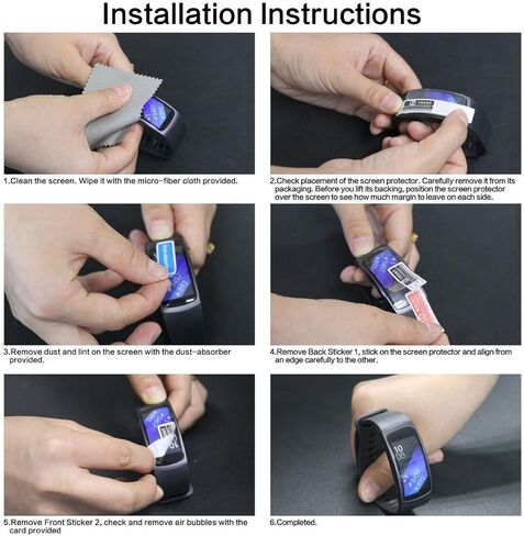 Compatible with Donerton Smartwatch Screen Protector, YOUkei [6 Pack] Full Coverage PET Clear Film Compatible with Donerton Smart Watch (6 pack) in Saudi Arabia