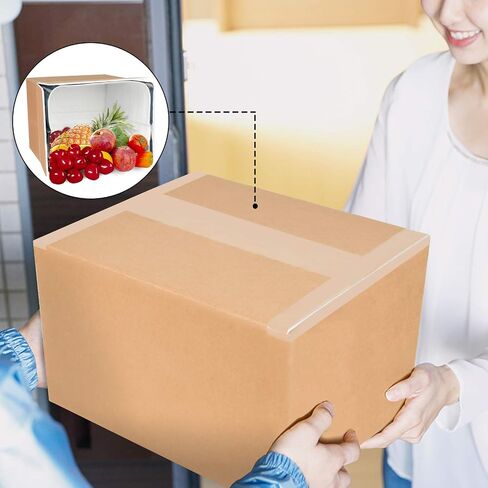 YSSOA Thermo Chill Double Insulated Carton with Foil Insulated Bag Liner, Small Mailing Box, Shipping Box for Mailing, Shipping, Packing, Moving, Box Inside Dimension 6’’x5’’x9’’, 4 Pack. in Kuwait