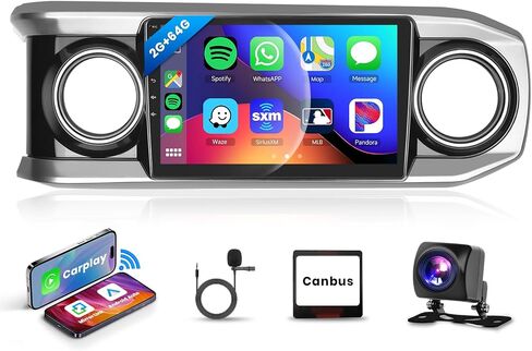 2G+64G Android Wireless Carplay Car Stereo for Toyota Tacoma 2016-2021 with Wireless Android Auto, podofo 10.1'' HD Touchscreen Bluetooth Car Radio with GPS Navigation WiFi HiFi Audio Backup Camera in Saudi Arabia