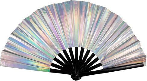 مروحة يدوية قابلة للطي، مروحة عصر النهضة، مروحة يد كبيرة، مروحة يدوية قابلة للطي، مروحة المهرجانات، مروحة يد ليزر فضية، مراوح يد حرفية، مروحة يدوية مراوح كبيرة قابلة للطي لمهرجان موسيقى حفلات الهالوين in Kuwait