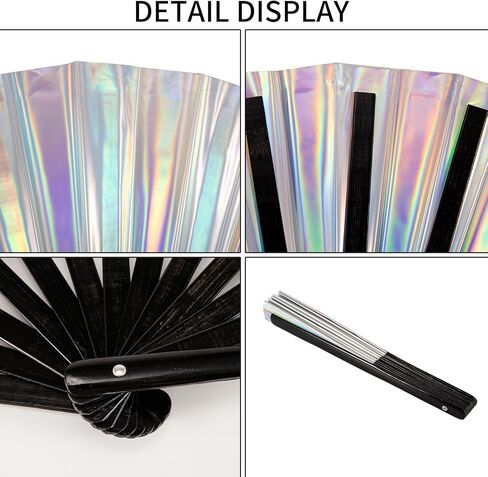 مروحة يدوية قابلة للطي، مروحة عصر النهضة، مروحة يد كبيرة، مروحة يدوية قابلة للطي، مروحة المهرجانات، مروحة يد ليزر فضية، مراوح يد حرفية، مروحة يدوية مراوح كبيرة قابلة للطي لمهرجان موسيقى حفلات الهالوين in Kuwait