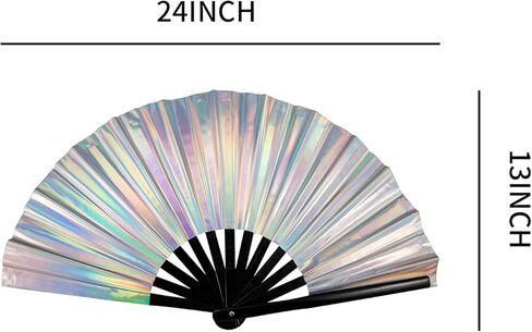 مروحة يدوية قابلة للطي، مروحة عصر النهضة، مروحة يد كبيرة، مروحة يدوية قابلة للطي، مروحة المهرجانات، مروحة يد ليزر فضية، مراوح يد حرفية، مروحة يدوية مراوح كبيرة قابلة للطي لمهرجان موسيقى حفلات الهالوين in Kuwait