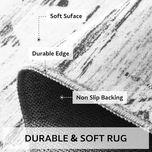 5x7 Area Rugs for Living Room Rugs Machine Washable Rug Neutral Carpet Soft Boho Rug for Bedroom, Large Area Rugs for Playroom Dining Room Rug Office Indoor Grey Rug in Saudi Arabia