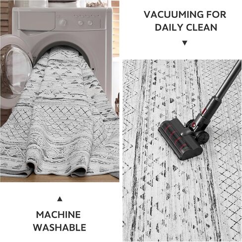 5x7 Area Rugs for Living Room Rugs Machine Washable Rug Neutral Carpet Soft Boho Rug for Bedroom, Large Area Rugs for Playroom Dining Room Rug Office Indoor Grey Rug in Saudi Arabia
