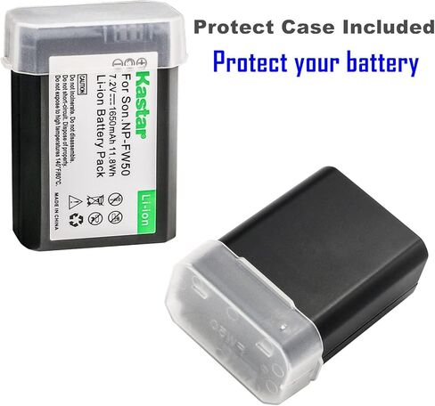 Kastar NP-FW50 LED2 USB Battery Charger Compatible with Sony NP-FW50, W Series Battery, Sony BC-VW1, BC-TRW Charger, VG-C1EM, VG-C2EM Grip, Sony ZV-E10, Alpha a6500, a6300, a6000 Camera in Saudi Arabia