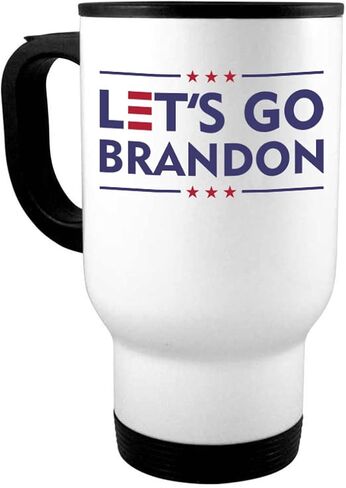 Let's Go Brandon FJB Coffee Mug | Lets Go Brandon Chant Graphic | Hilarious Funny Novelty Gift Patriotic Cup 2021 2020 2024 USA Flag Meme in Saudi Arabia