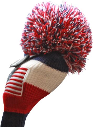 USA Majek Golf Club #3 Fairway Wood Pom Pom Knit غطاء رأس كلاسيكي تقليدي قديم للأخشاب المعدنية in Saudi Arabia