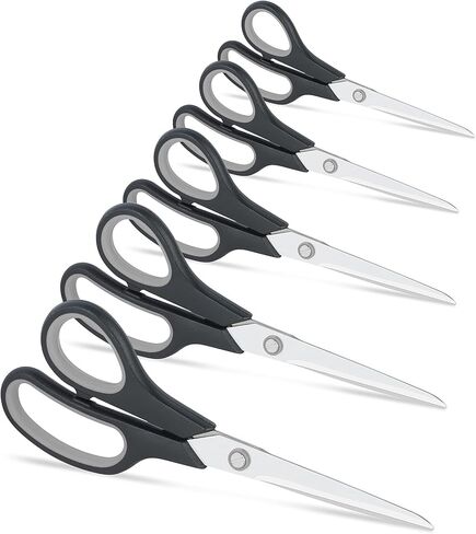 Scissors All Purpose for Office Heavy Duty, 8" Scissors Bulk 5-Pack for Office Sewing Fabric Home Craft School Supplies in Kuwait