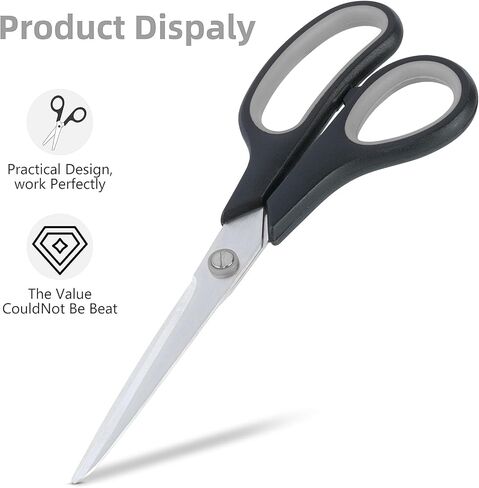 Scissors All Purpose for Office Heavy Duty, 8" Scissors Bulk 5-Pack for Office Sewing Fabric Home Craft School Supplies in Kuwait