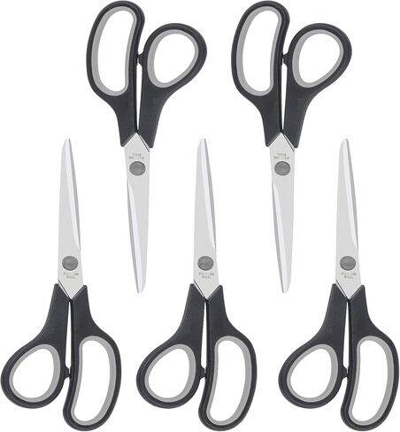 Scissors All Purpose for Office Heavy Duty, 8" Scissors Bulk 5-Pack for Office Sewing Fabric Home Craft School Supplies in Kuwait