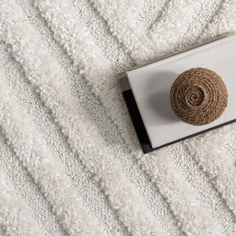 nuLOOM Risette Solid 8x10 Shag Area Rug for Living Room Bedroom Dining Room Nursery Kitchen, Ivory in Saudi Arabia