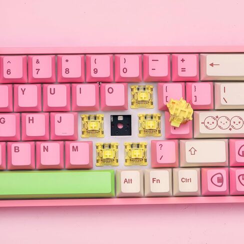 لوحة مفاتيح ألعاب ميكانيكية Akko 3068B Plus Mochi & Dango قابلة للتبديل السريع مع أغطية مفاتيح Cherry PBT، لوحة مفاتيح RGB لاسلكية/سلكية بنسبة 65 بالمائة 68 مفتاحًا، متوافقة مع Mac & Win V3 Cream Blue Pro in Kuwait