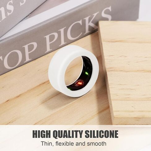 2pcs Silicone Ring Cover Compatible with Oura Ring Gen 3, Round Ring Case Elastic Ring Protection Smart Ring Protector Sleeve Accessories for Oura Ring Working Out(Transparent, M for 11/12/13) in Saudi Arabia