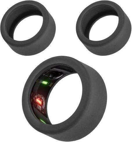 2pcs Silicone Ring Cover Compatible with Oura Ring Gen 3, Round Ring Case Elastic Ring Protection Smart Ring Protector Sleeve Accessories for Oura Ring Working Out(Transparent, M for 11/12/13) in Saudi Arabia
