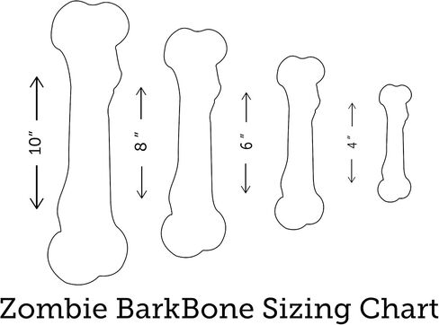 Pet Qwerks Zombie BarkBone - Bamboo BarkBone for Moderate Chewers - Peanut Butter Flavor - 4" in Kuwait