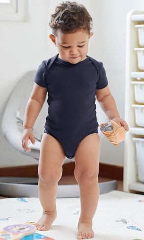 KOH KOH Kids Short Sleeve Cotton Solid Lap Shoulder Baby Bodysuit in Saudi Arabia