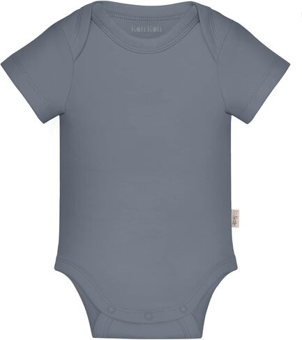 KOH KOH Kids Short Sleeve Cotton Solid Lap Shoulder Baby Bodysuit in Saudi Arabia
