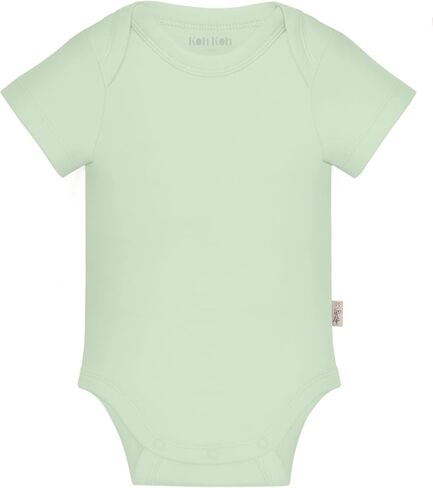 KOH KOH Kids Short Sleeve Cotton Solid Lap Shoulder Baby Bodysuit in Saudi Arabia