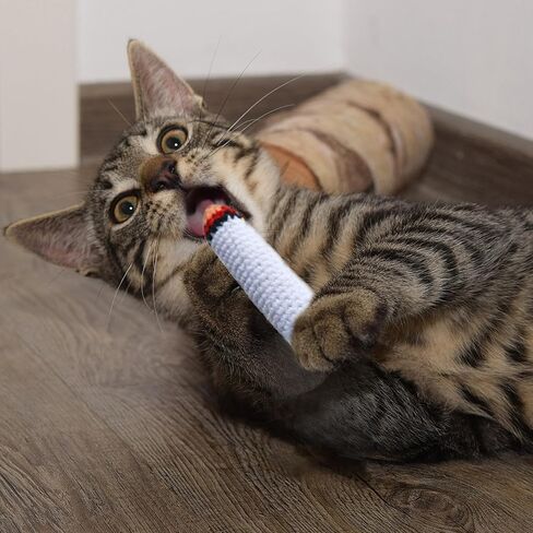 لعبة النعناع البري للقطط المشتركة النعناع البري اليدوية الكروشيه النعناع البري شغل القط كيكر لعبة التسنين مضغ in Kuwait