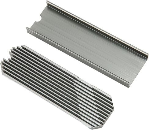 M.2 2280 SSD Heatsink، M.2 PCIE NVMe SSD Heat Sink، Computer PC PCIE M2 SSD Cooler for 980 Plus SN850 SN750 SN570 Firecuda 530، أسود (فضي) in Saudi Arabia