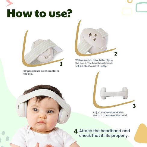 Baby Noise Cancelling Headphones - Baby Ear Muffs Noise Protection | Infant Ear Protection For Toddlers 0-36 Months in Saudi Arabia