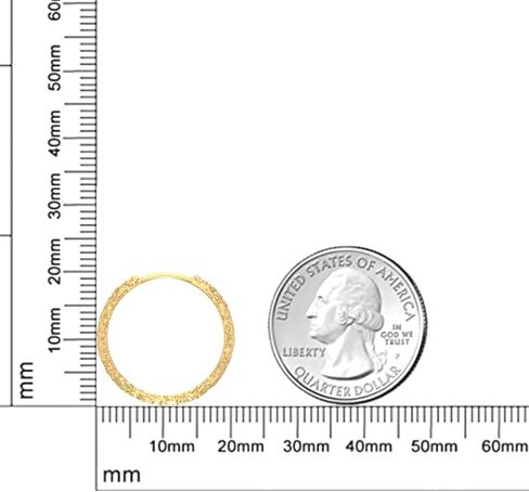 ابتسامة فضية - حلقات مطروقة مزخرفة مطلية بالذهب عيار 18 قيراطًا فوق الفضة الاسترليني| حلقات مضادة للتشوه مقاس 20 مم × 20 مم للنساء | اختيار مثالي لأعياد الميلاد والذكرى السنوية لها in Kuwait
