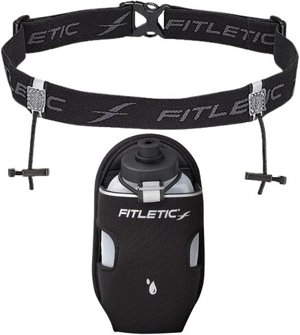 Fitletic 8-ounce Sport Water Bottle with Holster Attachable to Belts. No-Bite Cap Quick Hydration for Daily Running, Marathon, Triathlon, Ironman Race in Saudi Arabia